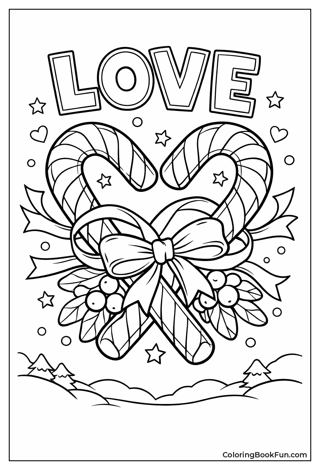 Heart from Two Candy Canes