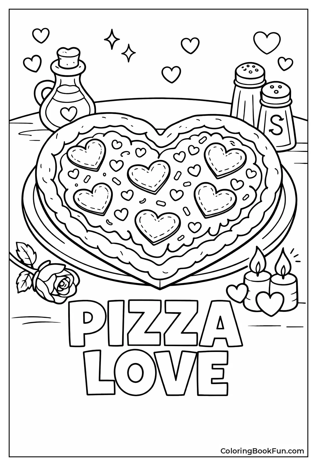 Heart Shaped Pizza for Love