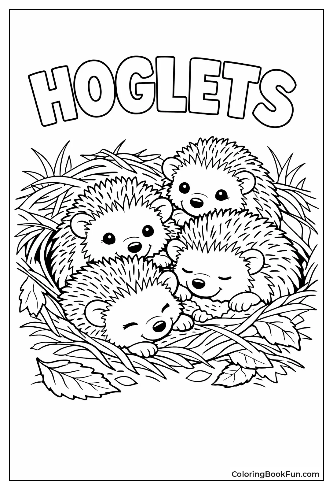 Baby Hoglets in Nest