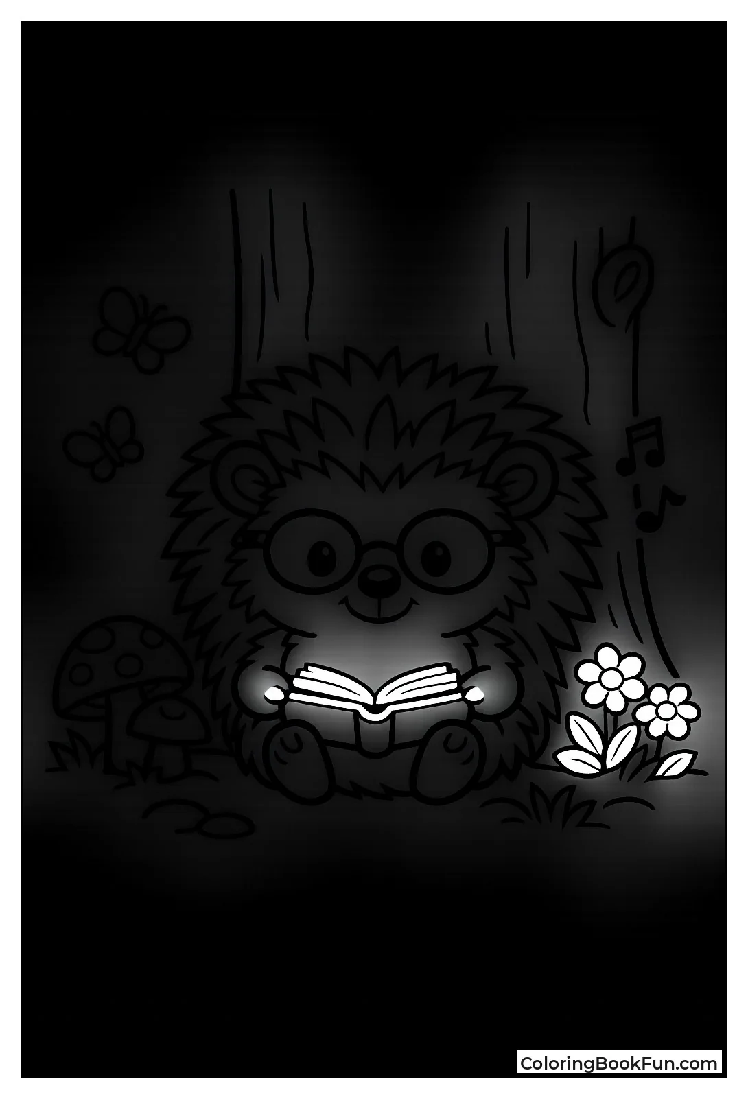 Hedgehog Reading Little Book