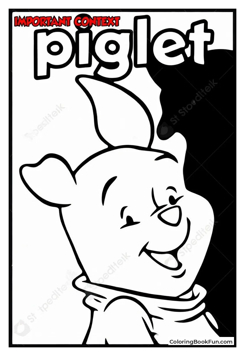 Scared Piglet Hides Behind Pooh