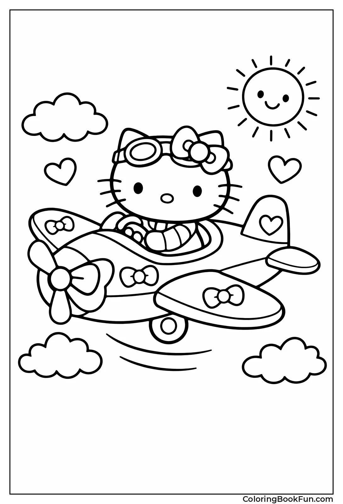Hello Kitty Pilots Pink Plane