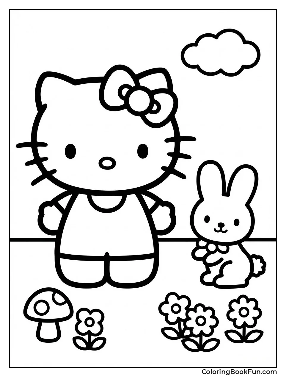 Kitty Posing with Bunny