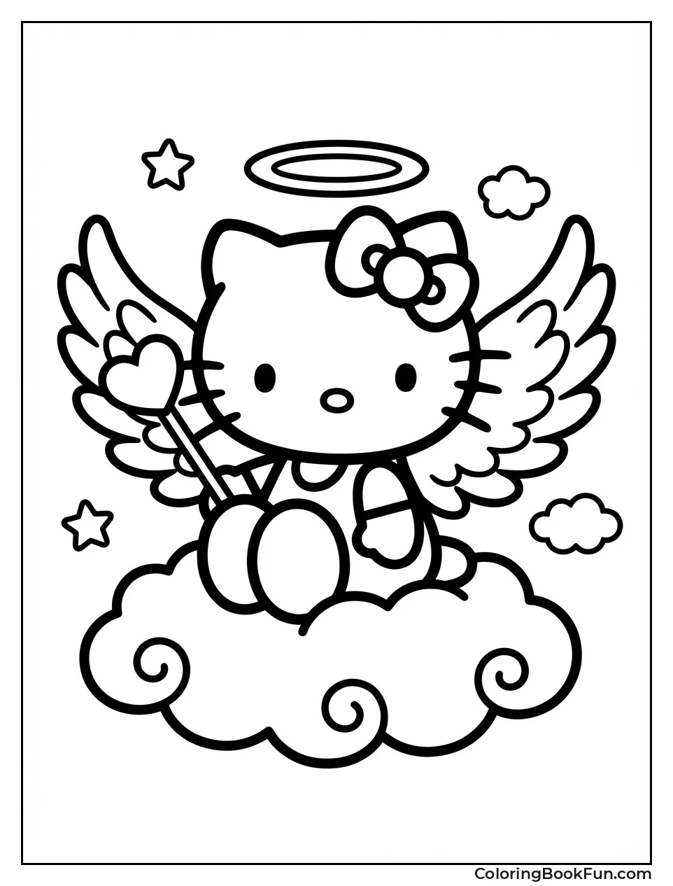 Angel Kitty on Cloud