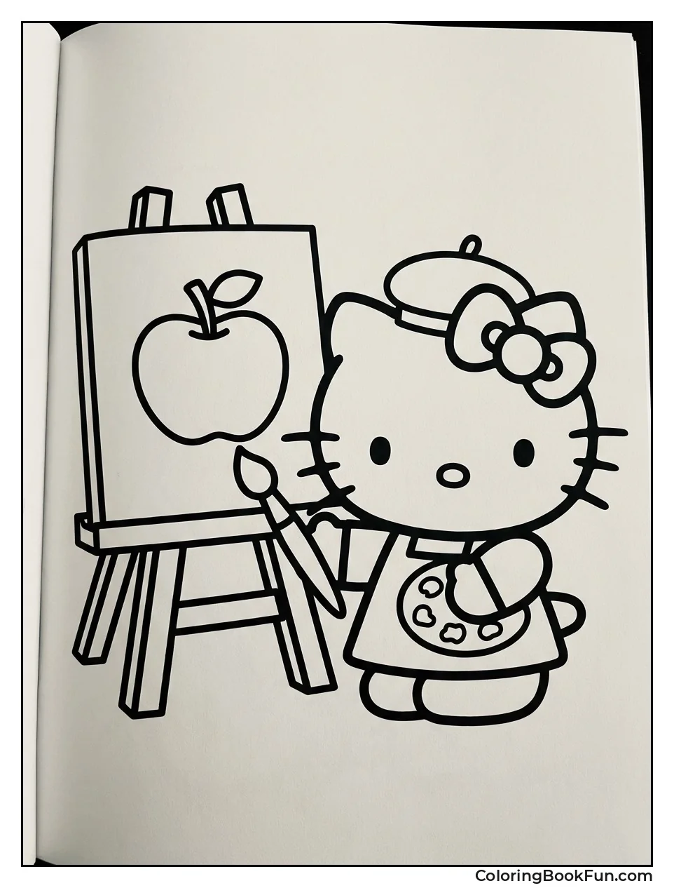 Kitty Painting at Easel