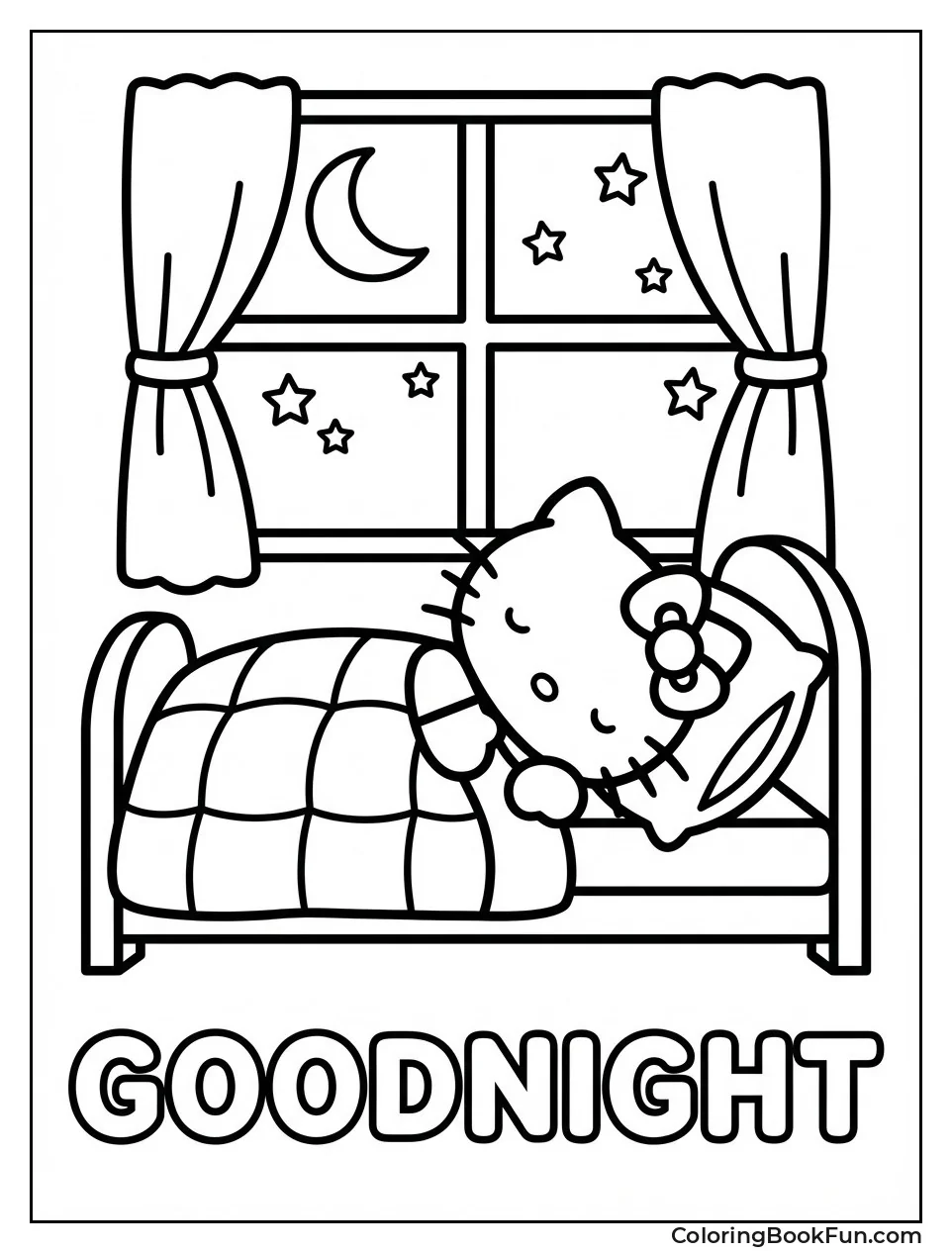 Kitty Sleeping under Stars