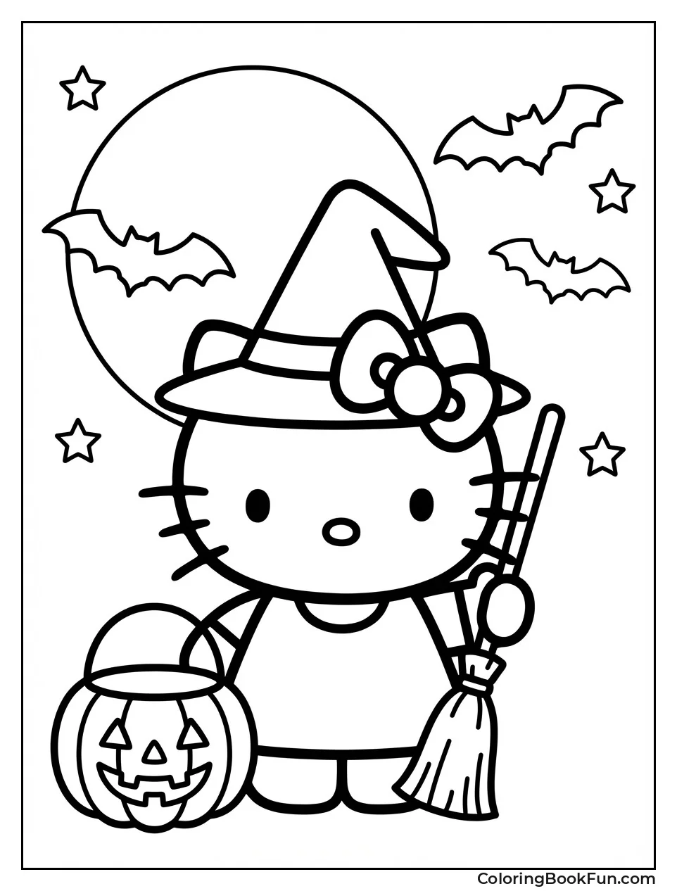 Witch Kitty with Broom