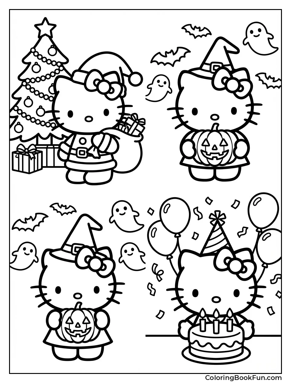 Kitty Celebrating Holidays Cheer