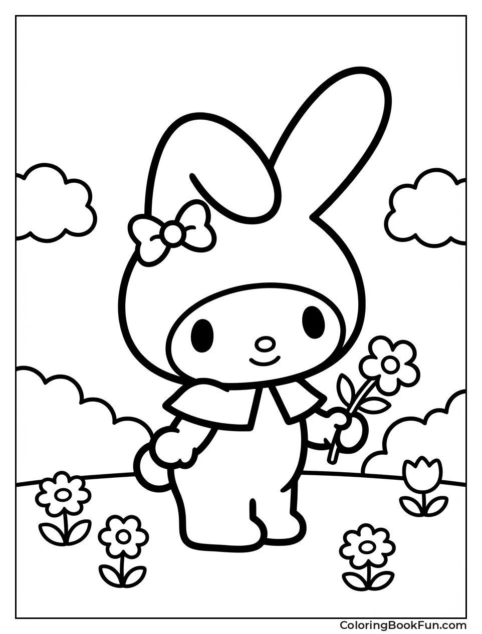 My Melody Holding Flower
