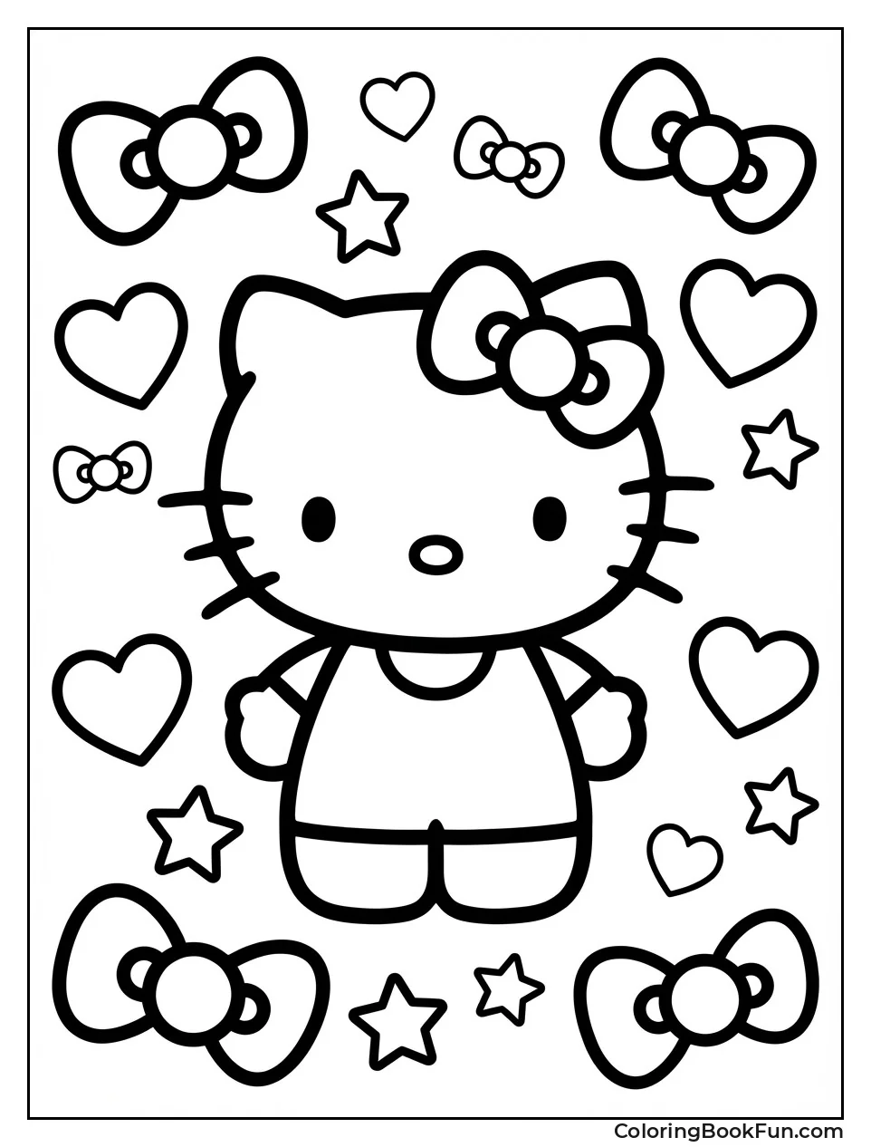 Kitty with Colorful Bows