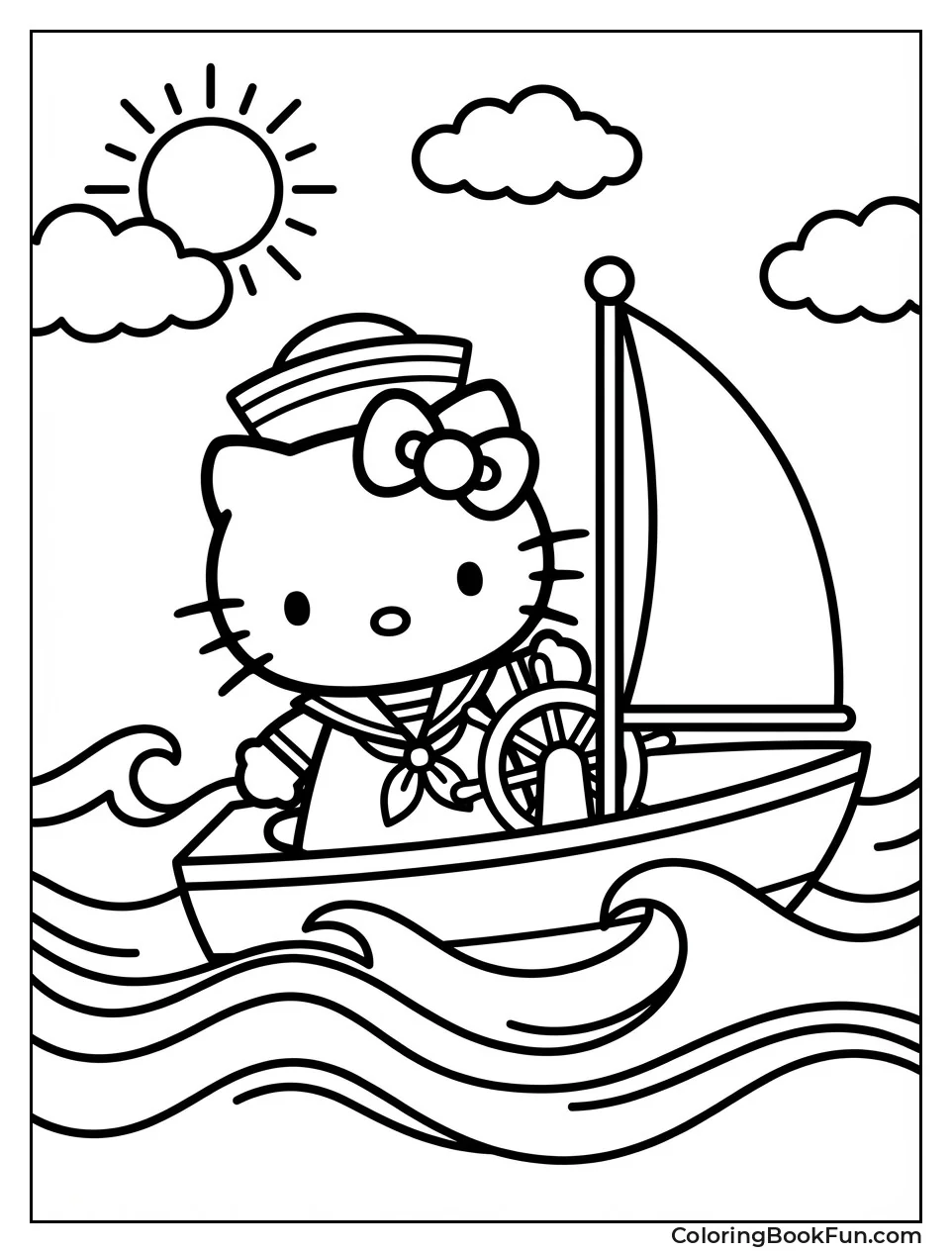 Kitty Steering Sailboat Ocean