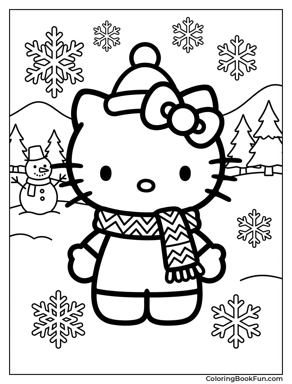 Kitty in Winter Snow