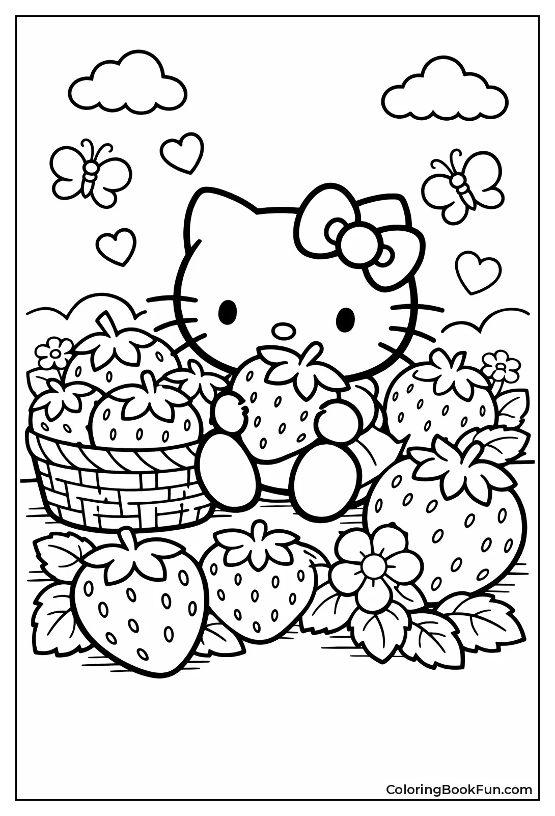 Hello Kitty Loves Strawberries