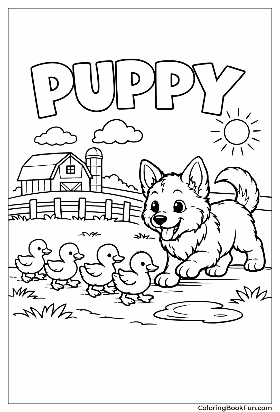 Puppy Herding Baby Ducks