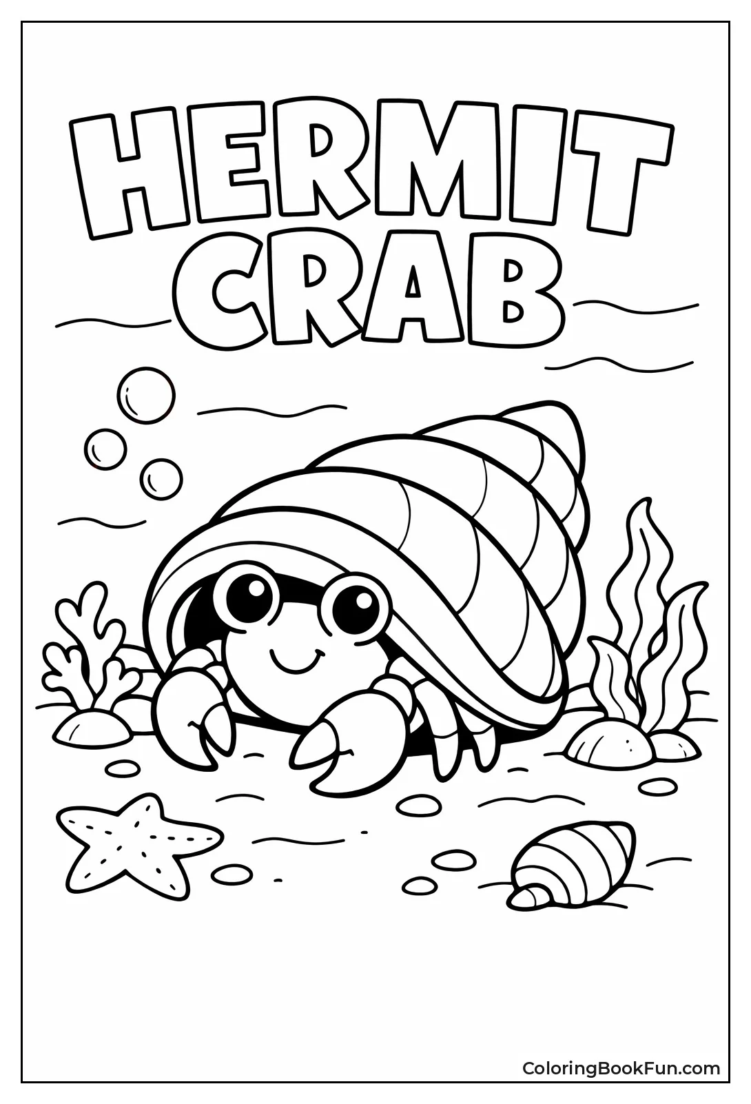 Hermit Crab Peeking from Shell