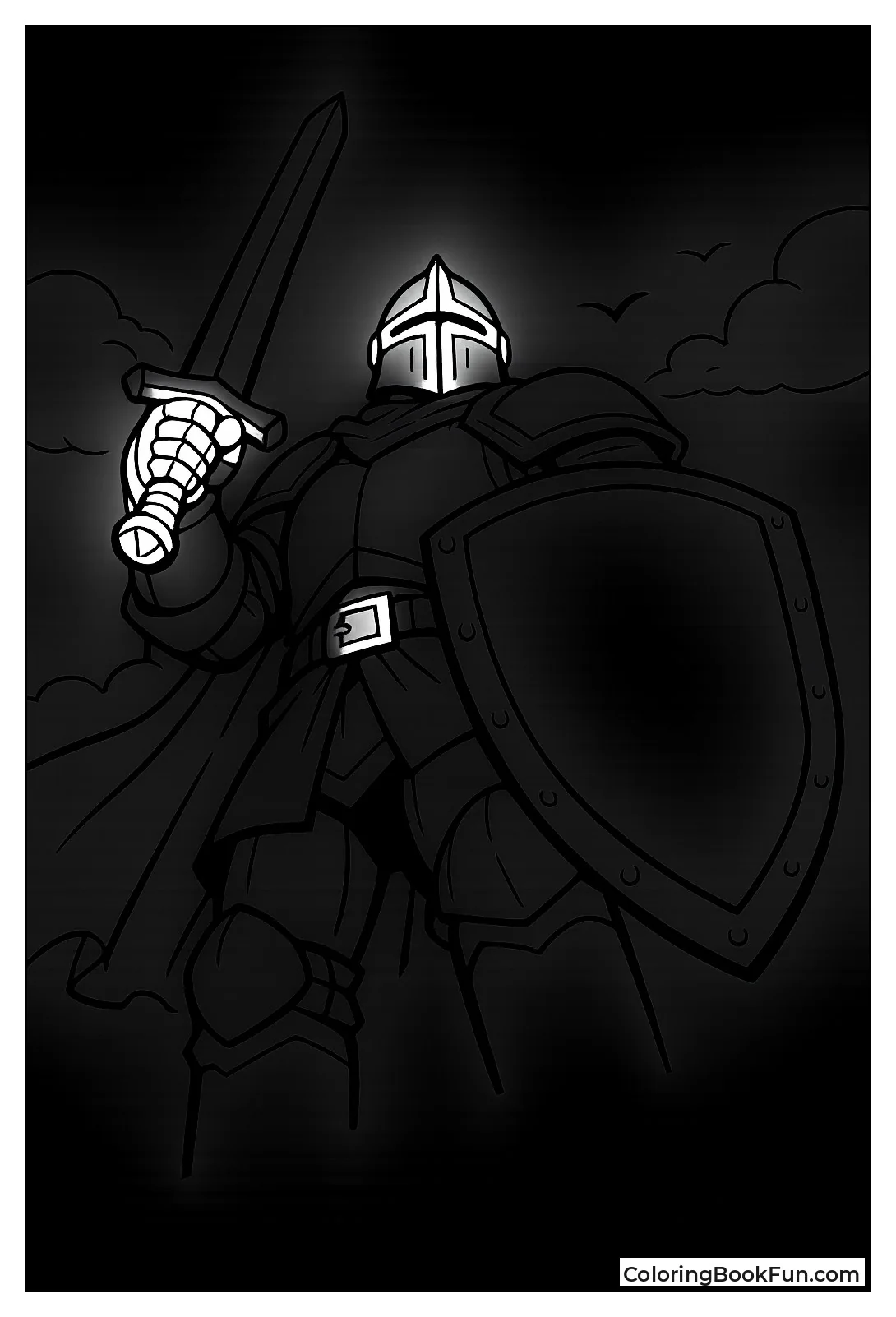 Giant Knight Looks Down