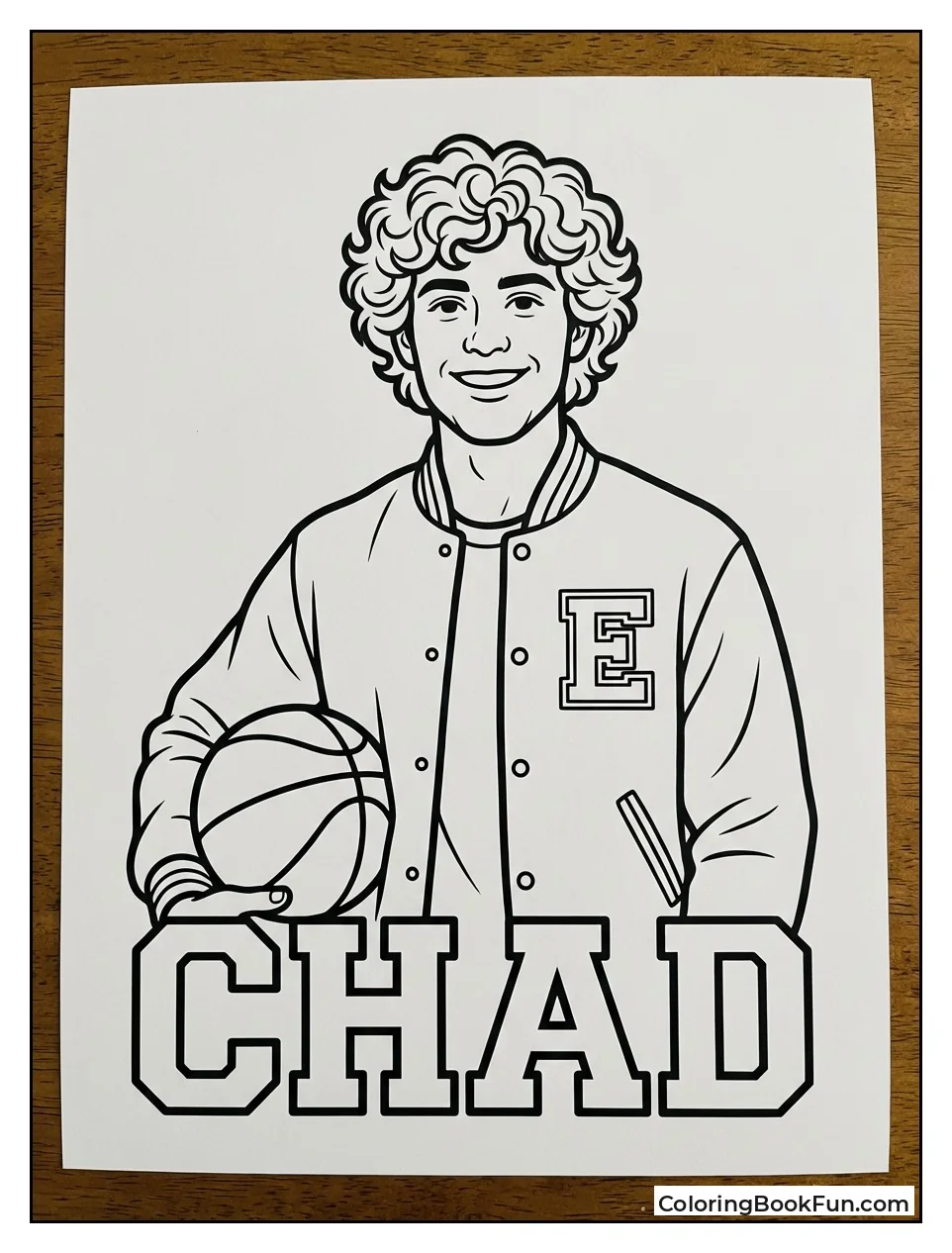 Chad Poses with Basketball