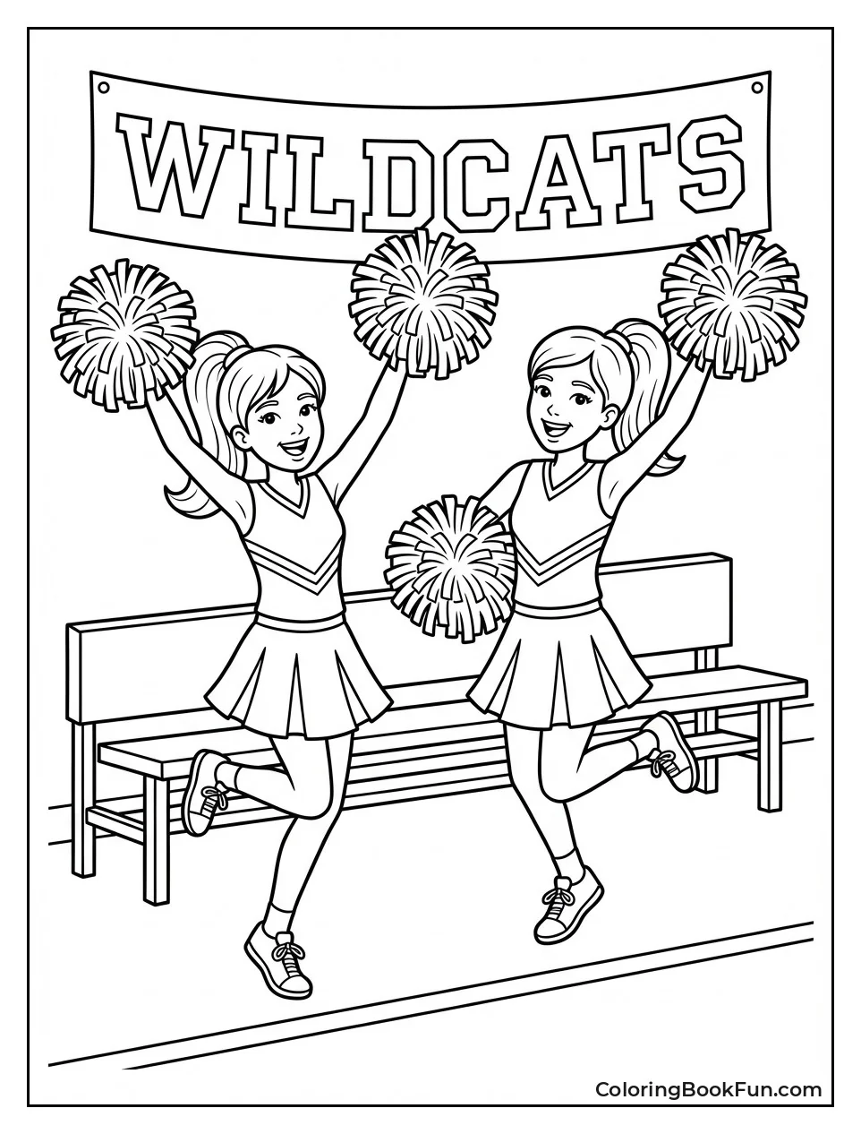 Sharpettes Cheer with Pom-Poms