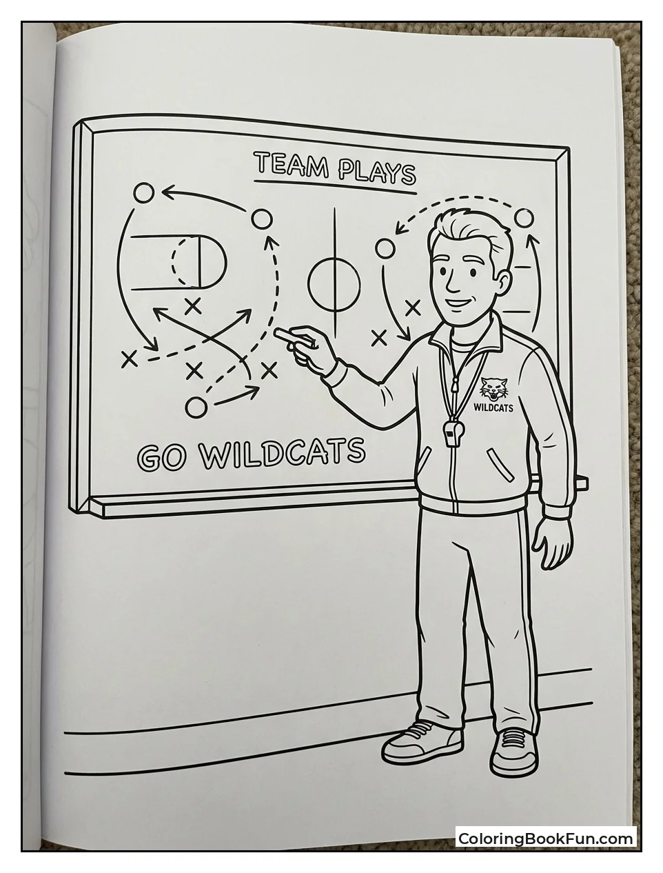 Coach Draws Basketball Plays