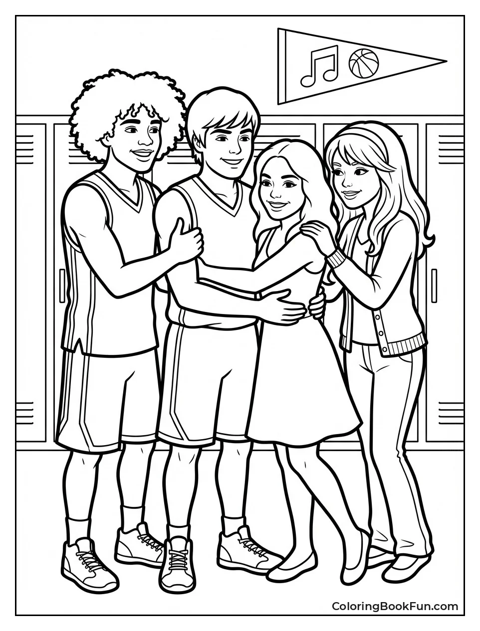 Friends Share Group Hug