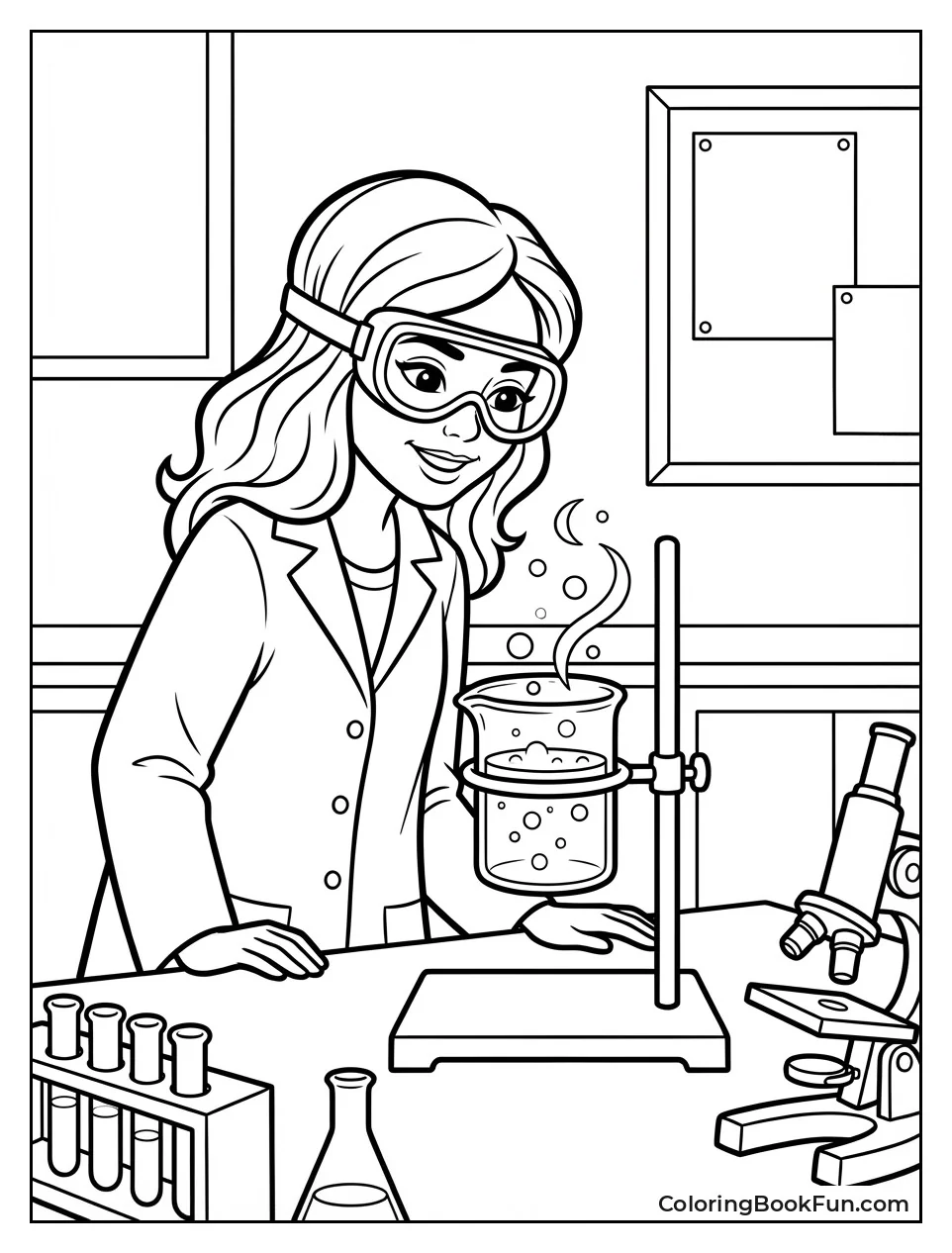 Gabriella Smiles at Bubbling Beaker