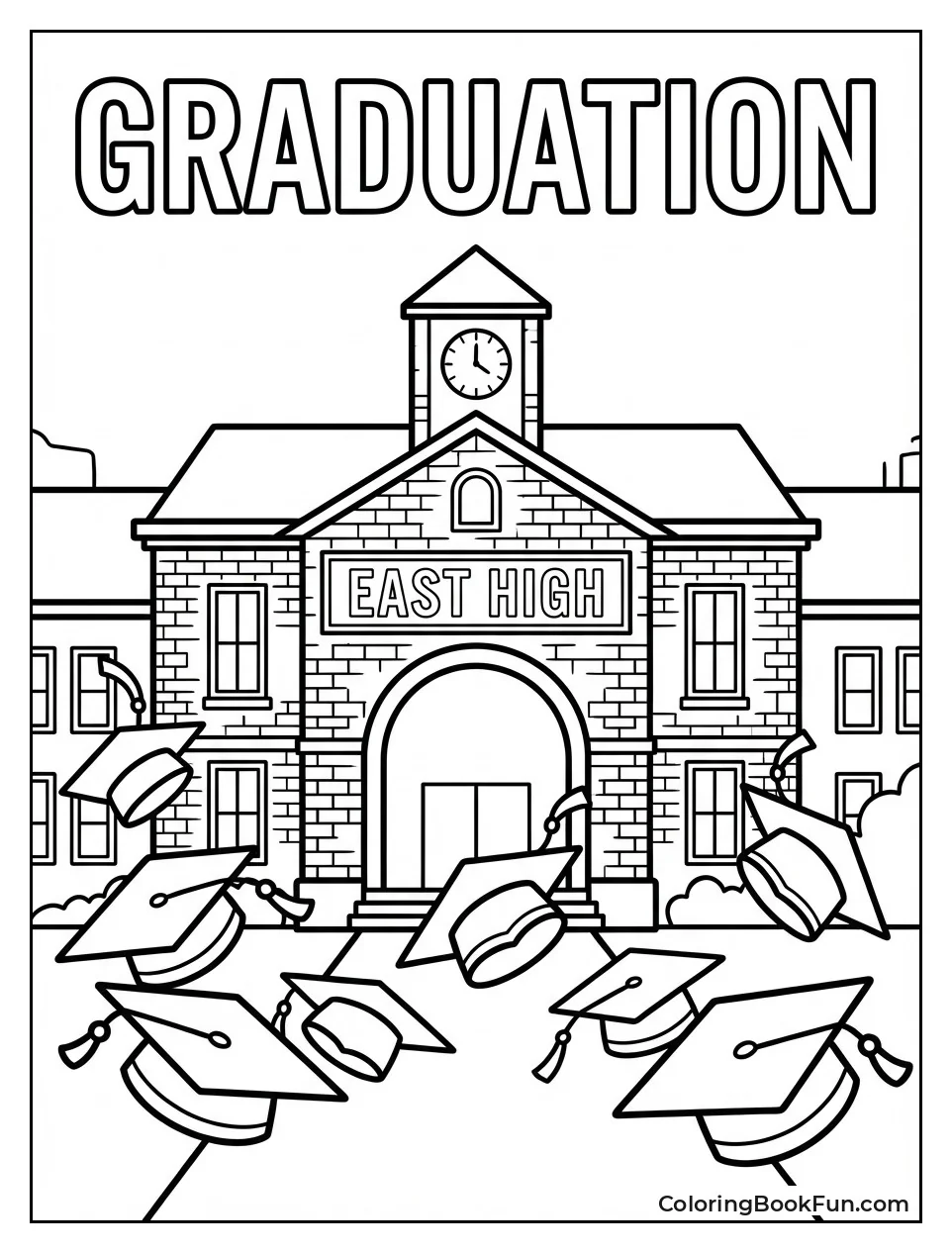 Students Toss Graduation Caps