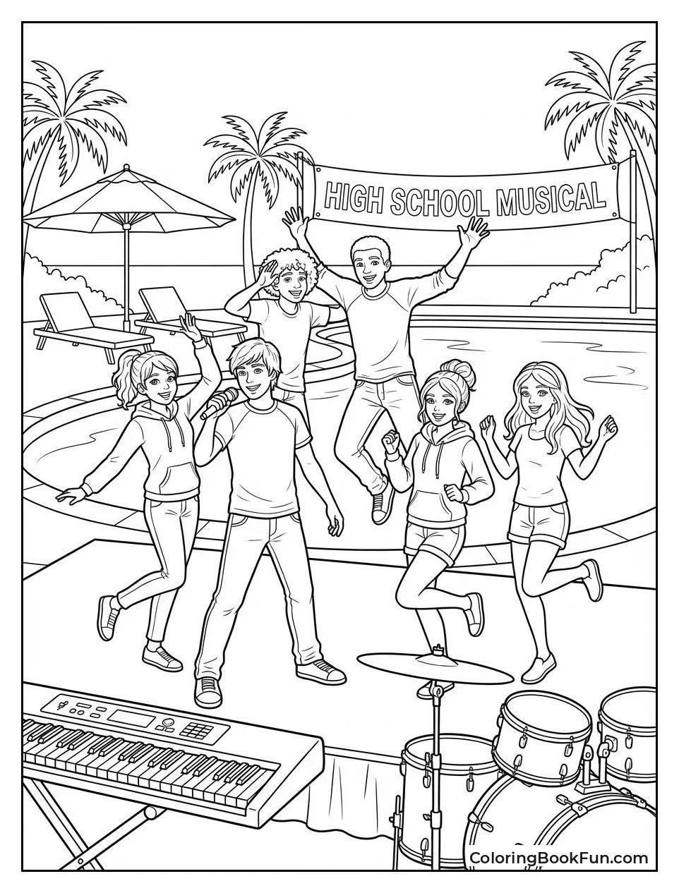 Friends Dance by Pool