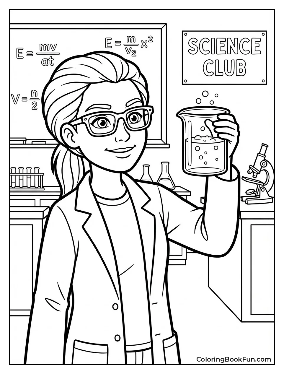 Taylor Holds Science Beaker