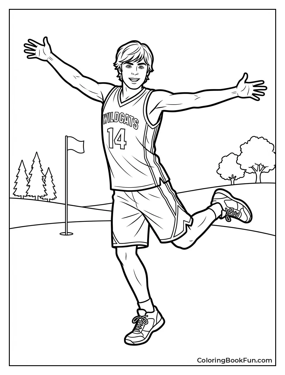 Troy Dances on Golf Course