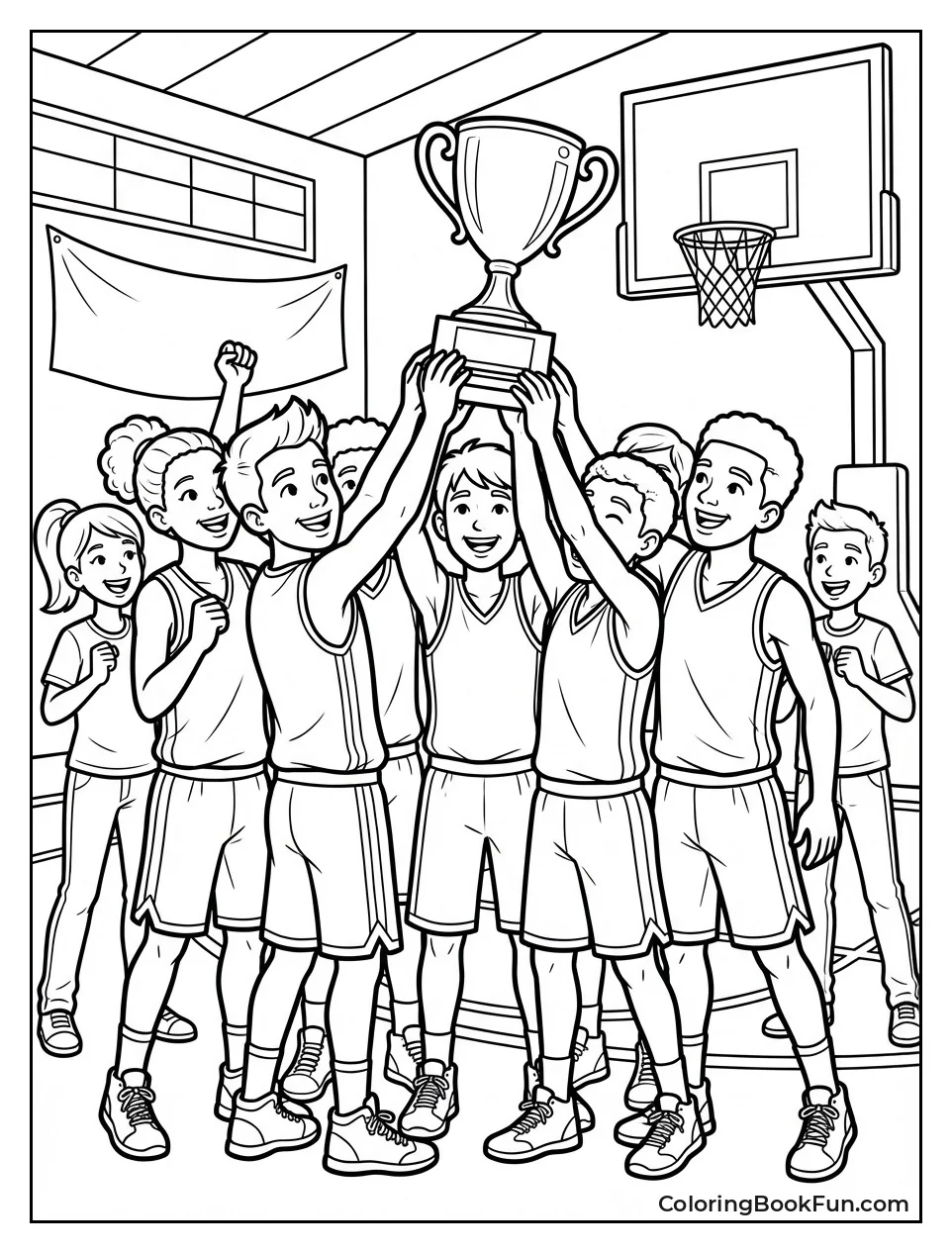 Team Lifts Victory Trophy