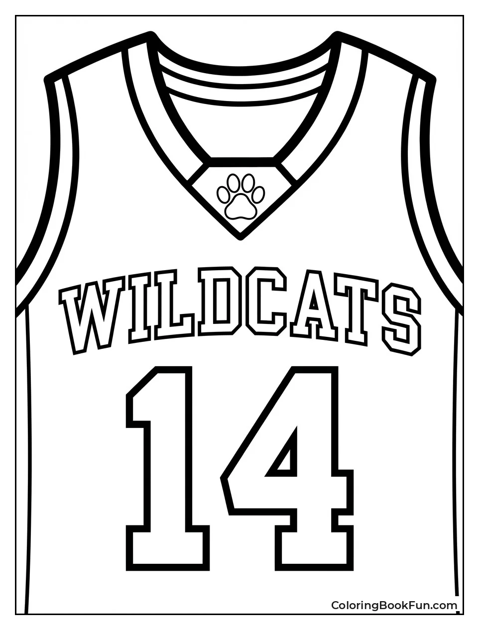 Wildcats Basketball Jersey Close-Up