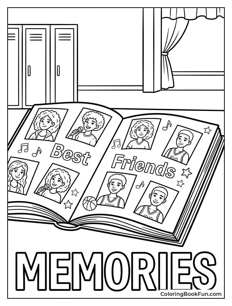 Yearbook Shows Friend Portraits