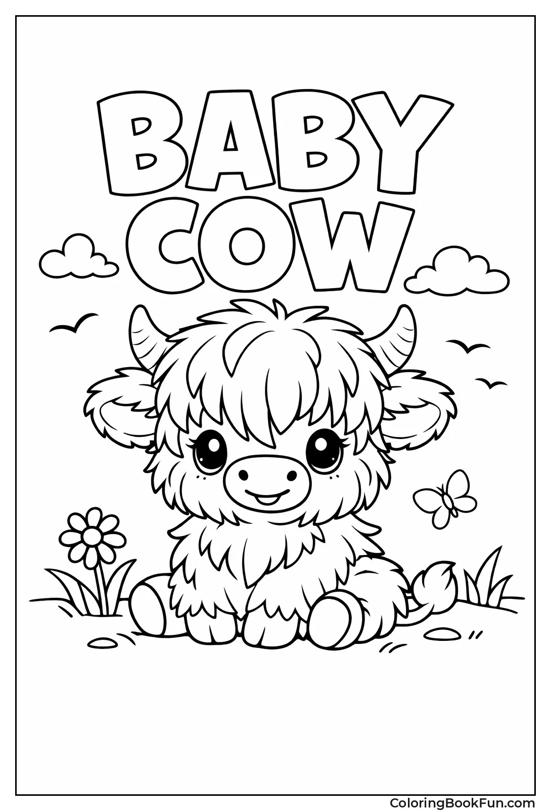 Adorable Baby Highland Calf