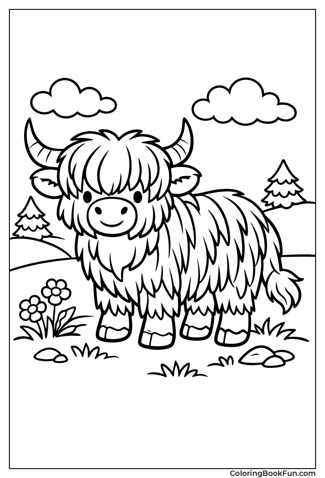 Brindle Striped Highland Cow