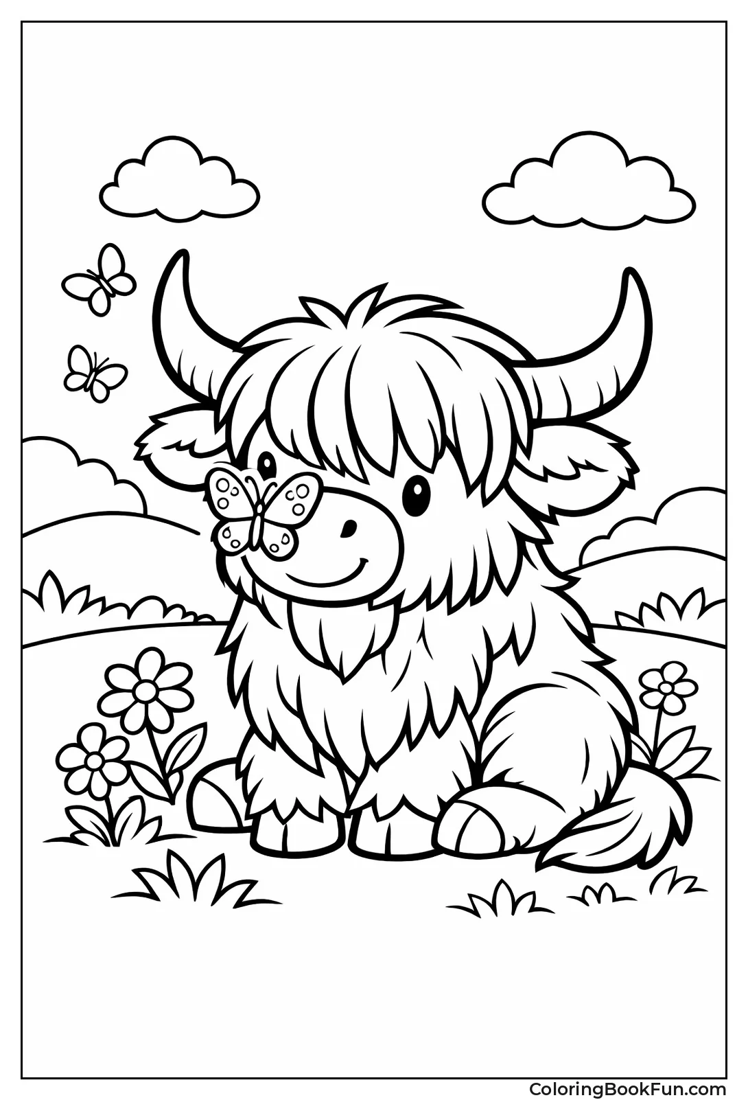 Butterfly on Cow Nose