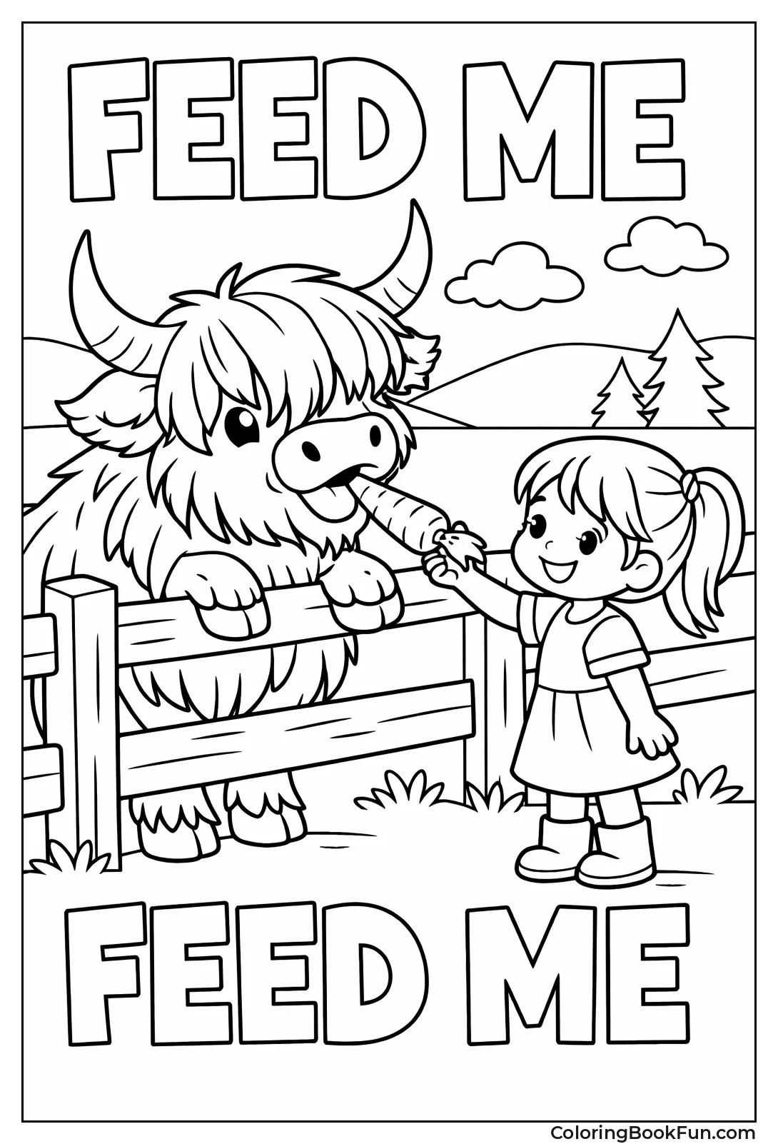 Girl Feeding Cow Carrot