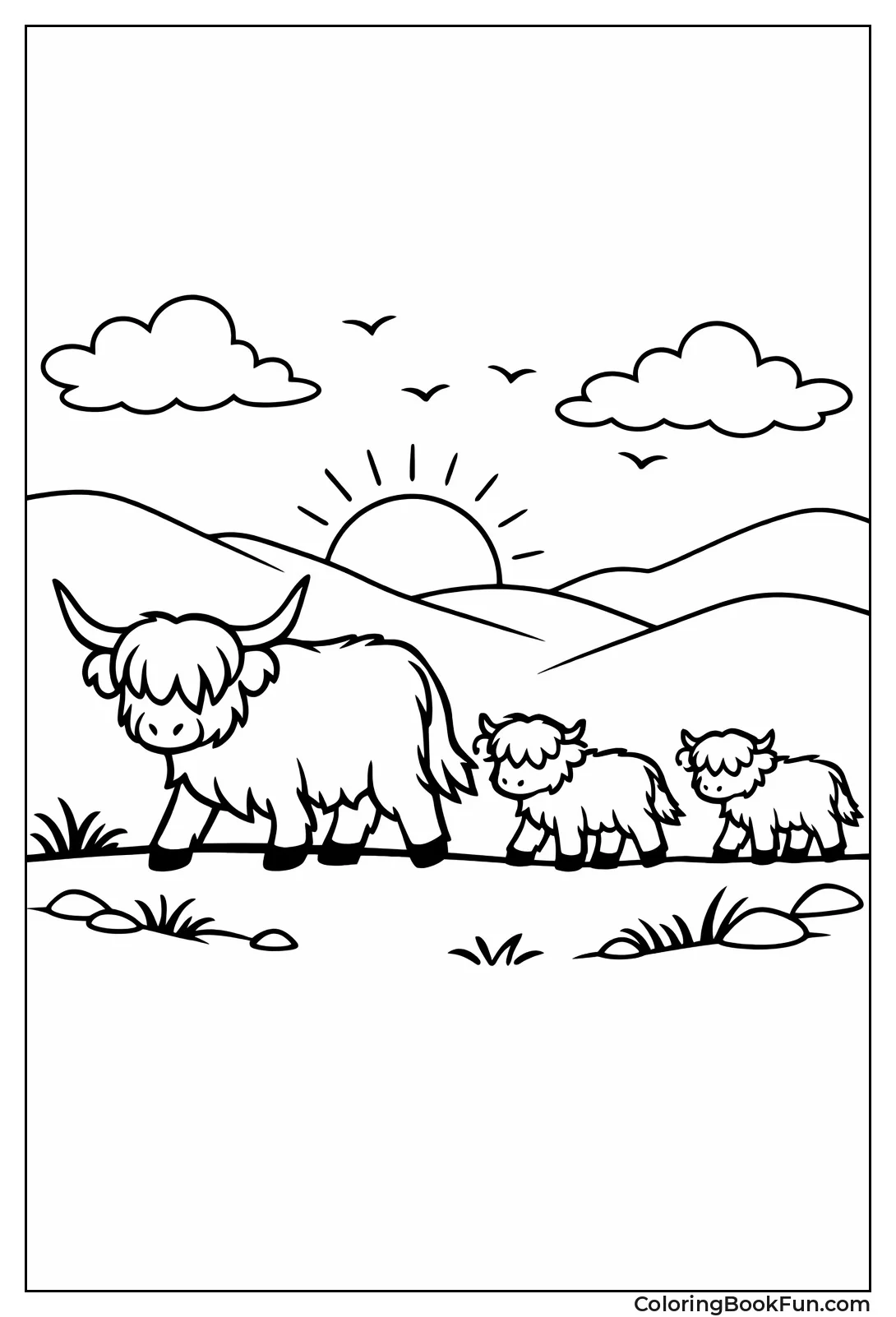 Family Cow Silhouettes