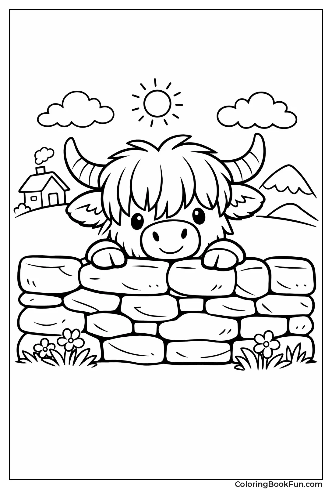 Cow Peeking over Fence