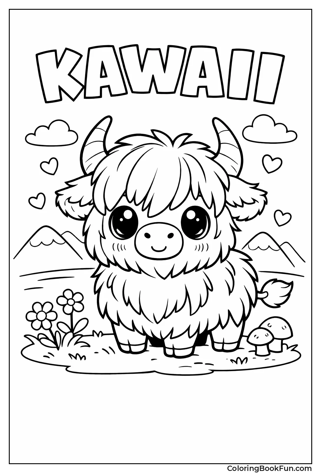 Kawaii Chibi Highland Cow