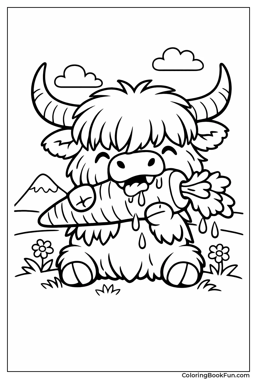 Cow Munching Giant Carrot