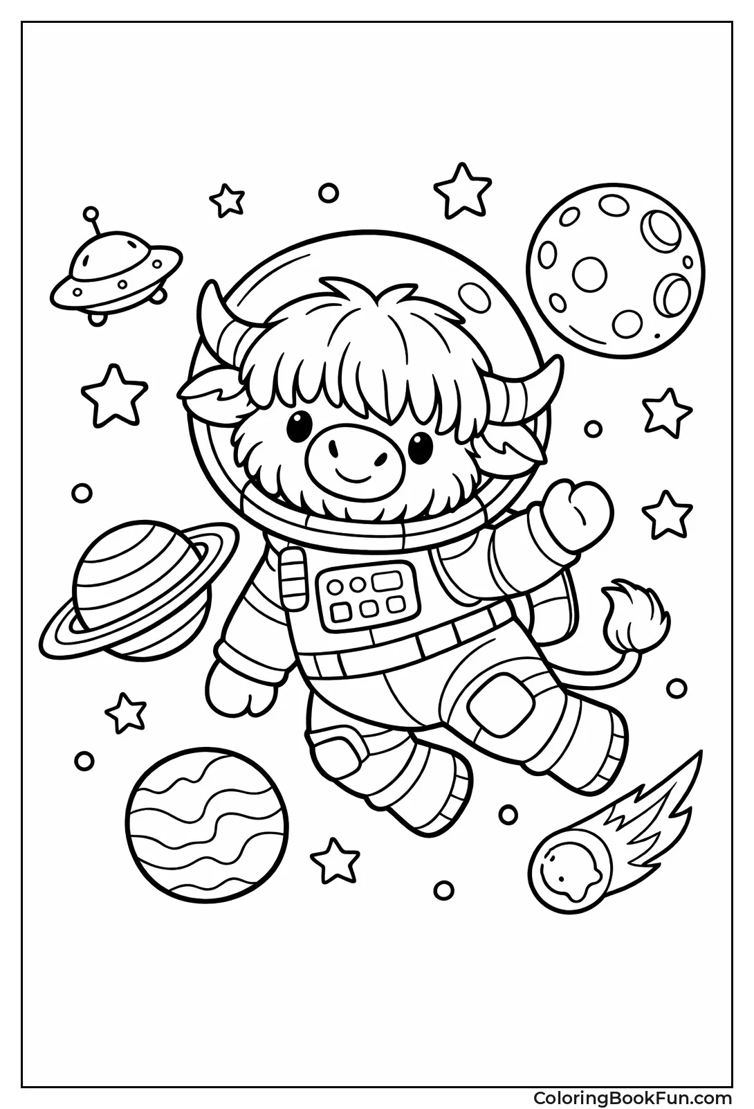 Astronaut Cow in Space