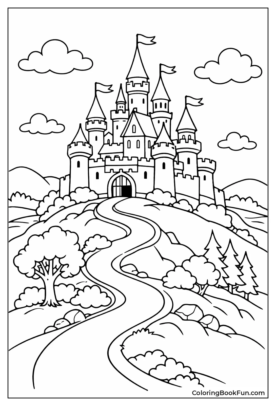 Hilltop Castle Scene