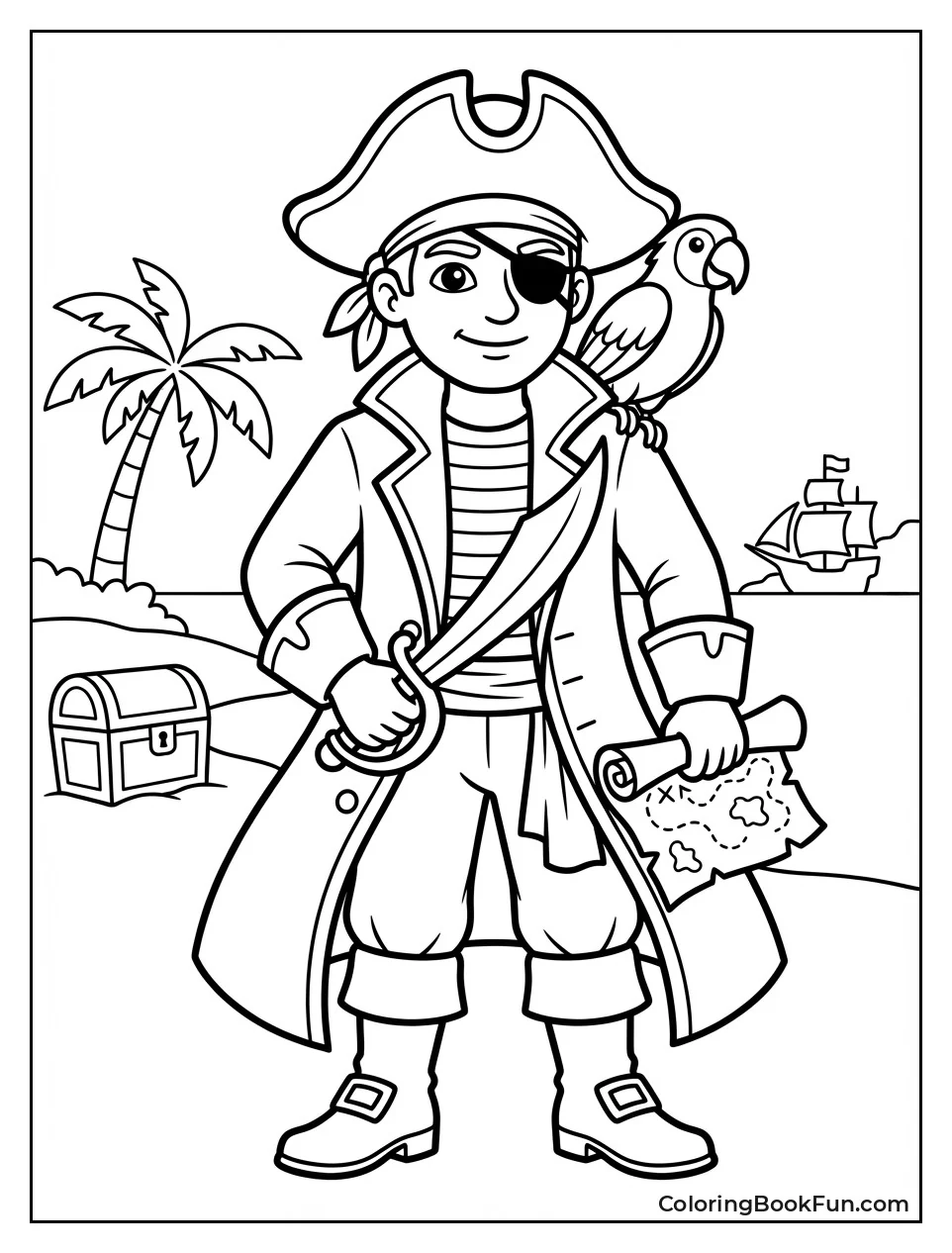 Historical Pirate with Cutlass Hat
