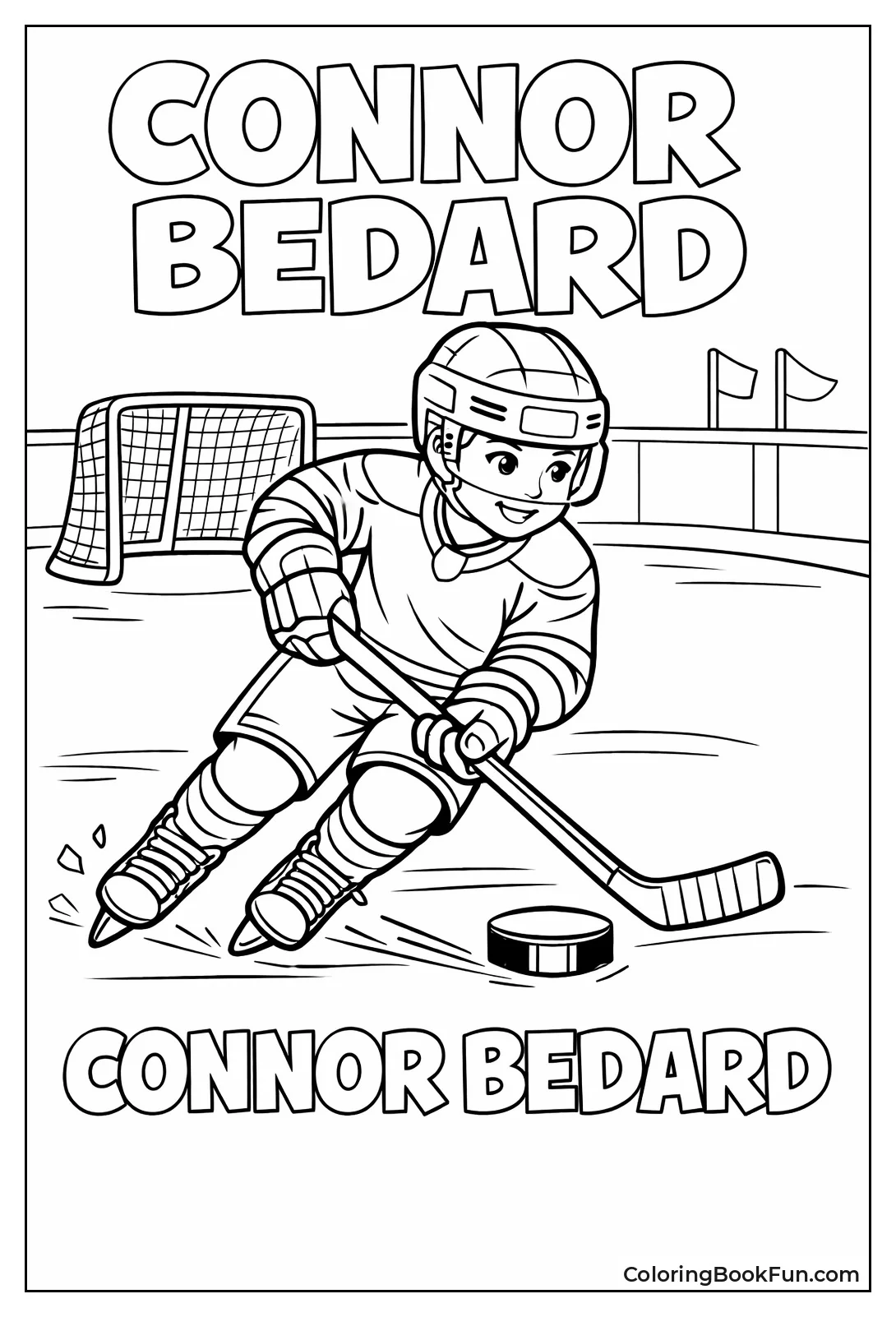 Bedard Skates with Puck