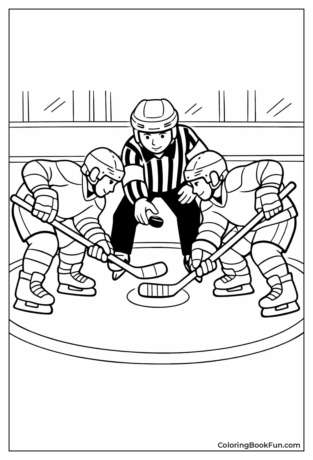 Players Battle Faceoff Circle