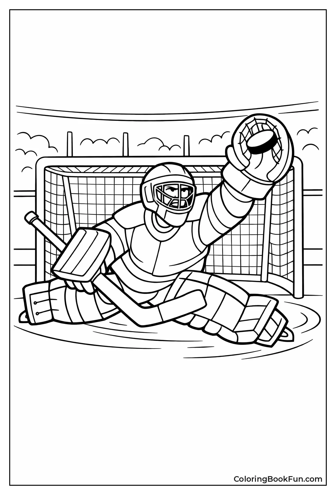 Goalie Snags Glove Save