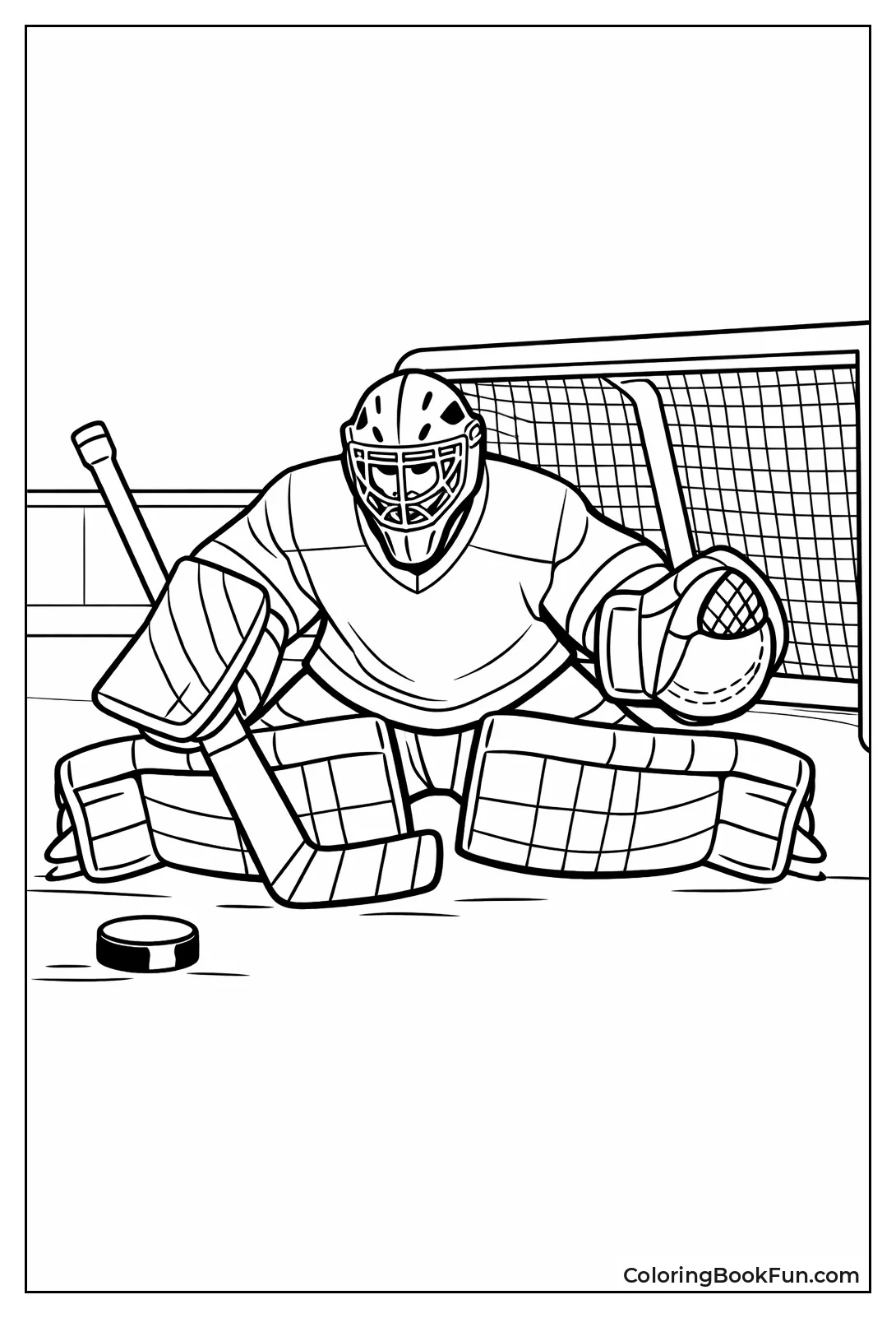 Goalie Drops into Butterfly