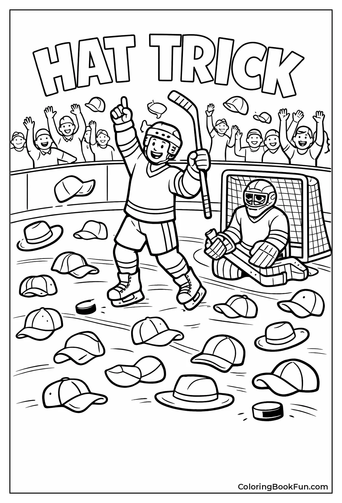 Hats Fly onto Ice