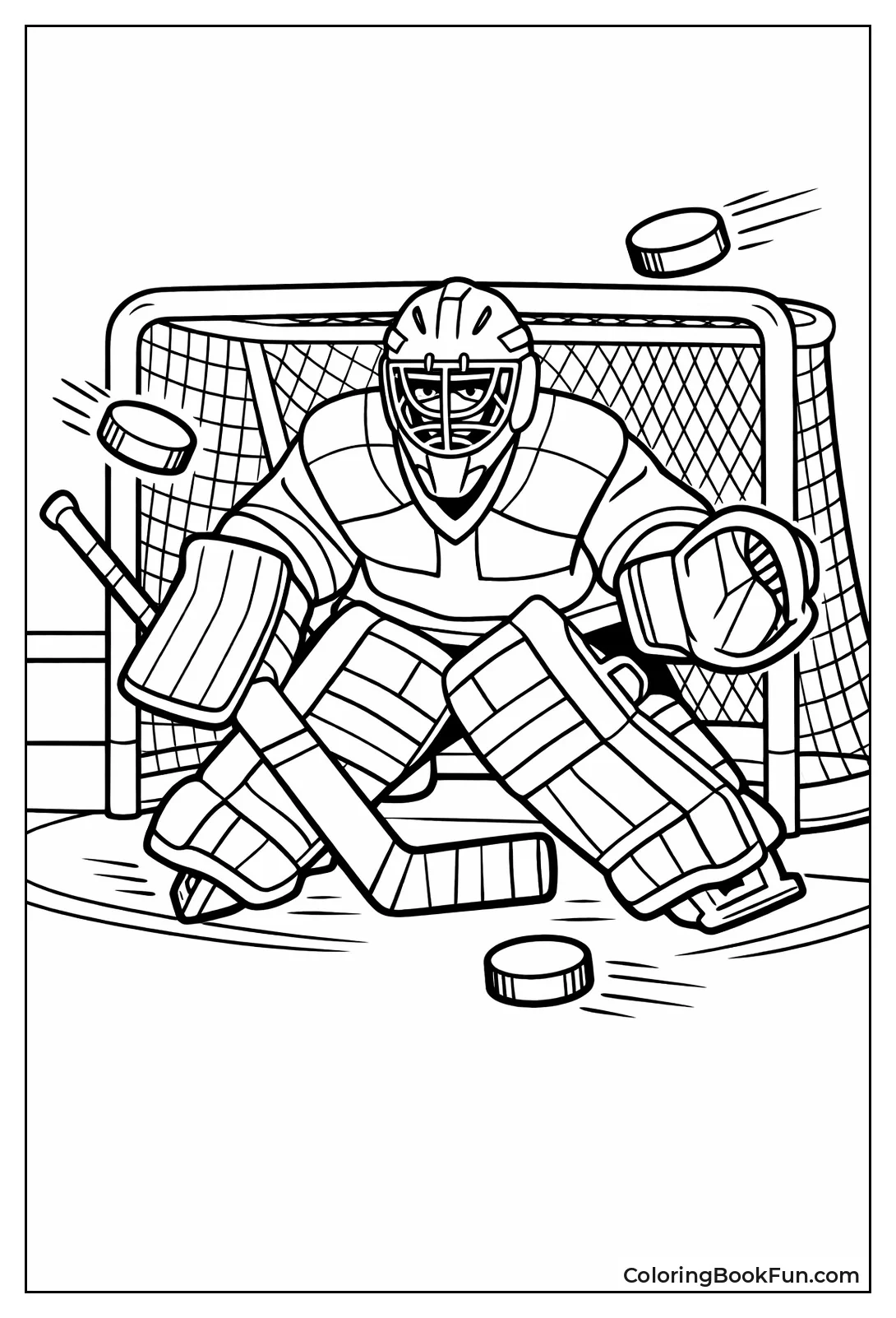 NHL Goalie Blocks Shots