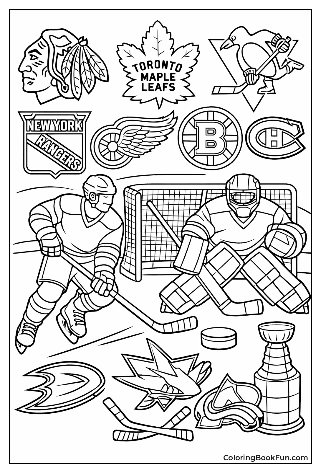 NHL Logos to Color